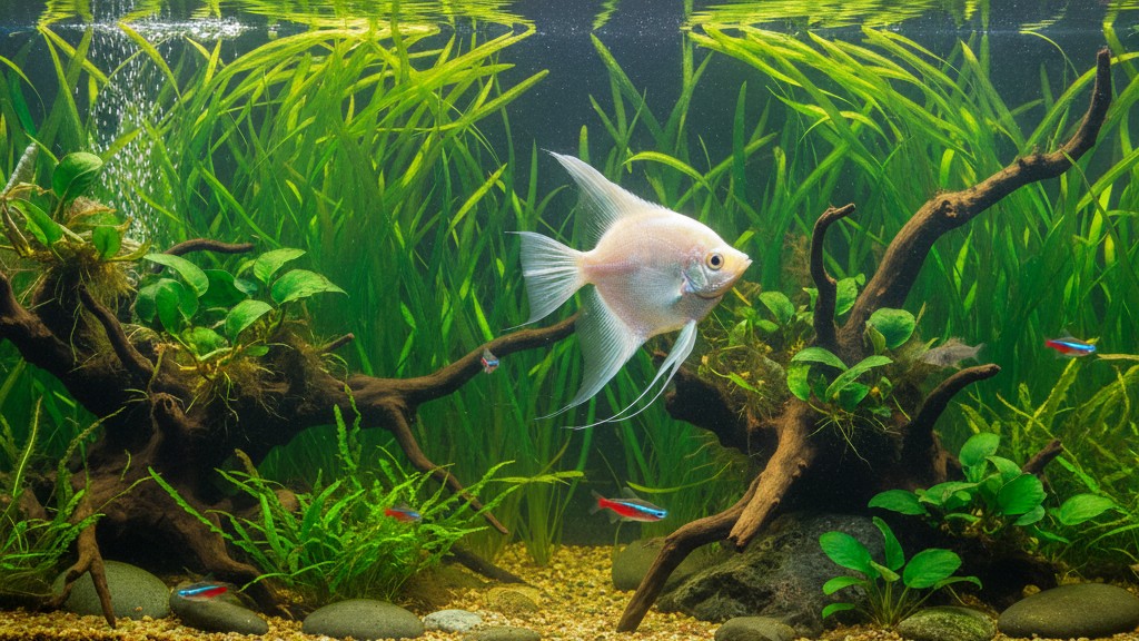 Comportement et Socialisation du Poisson Ange Albinos