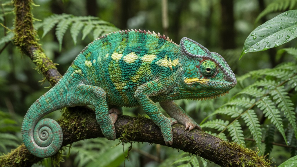 Tempérament et comportement typique du caméléon de Parson
