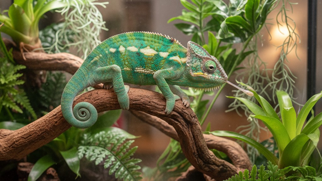 Comportement et tempérament du Caméléon casqué