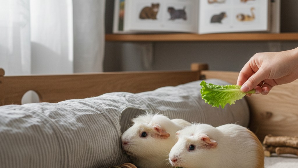 Comportement et socialisation typiques de la cobaye White Crested