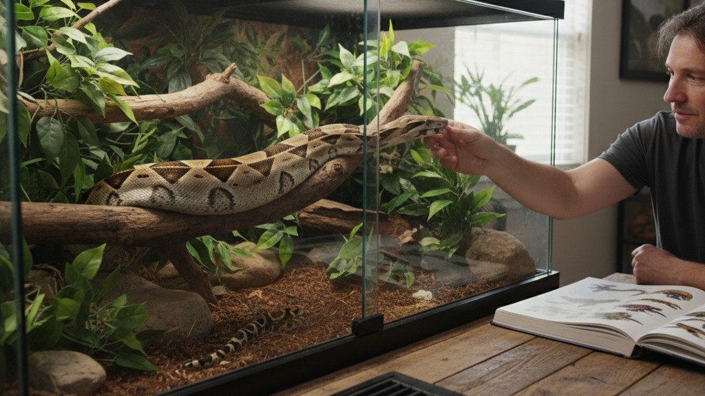 Comportement typique et manipulation de la boa constrictor
