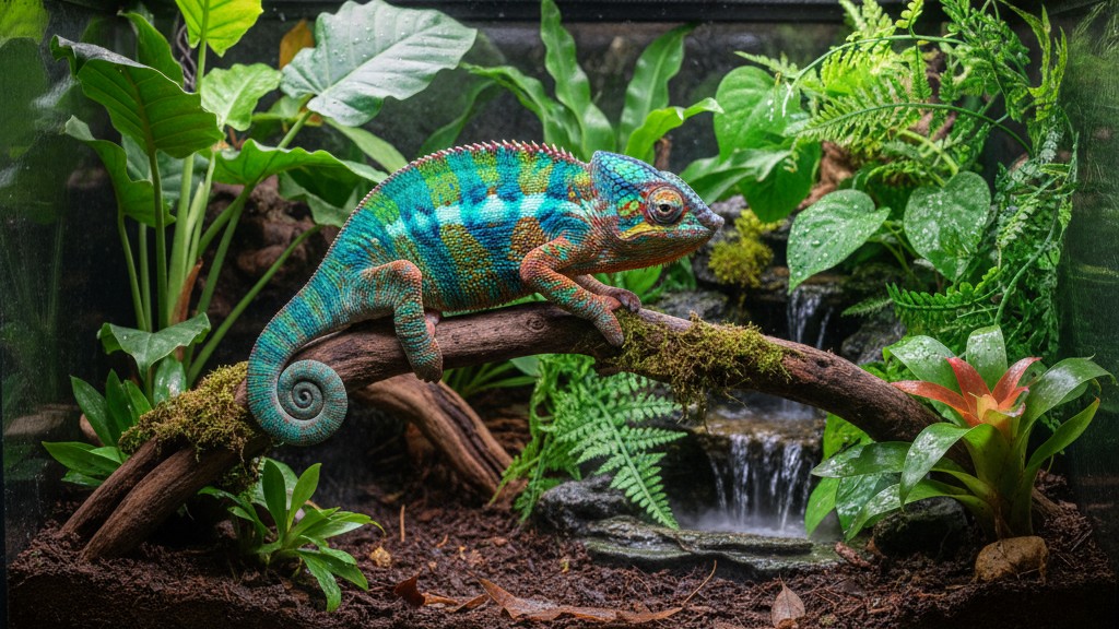 Comportement et relation avec le caméléon panthère