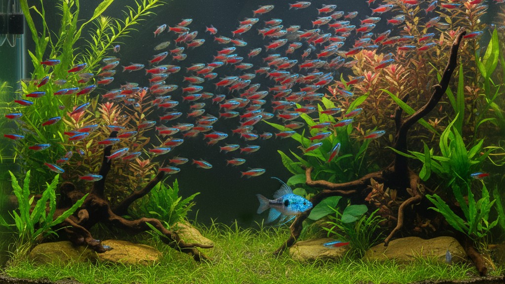Comportement et socialisation du neon cardenal en aquarium