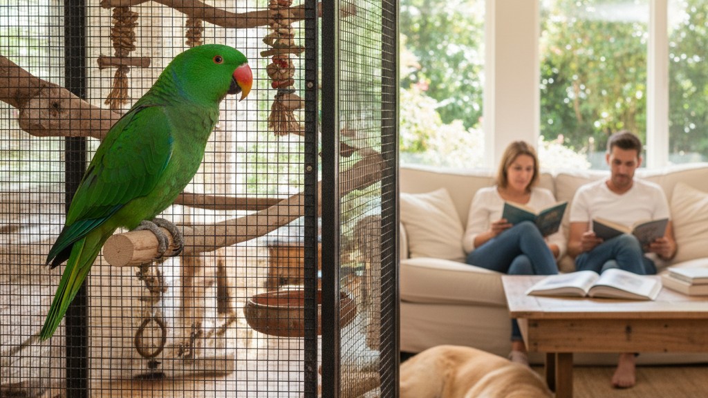Cohabitation idéale avec le Perro Eclectus Vert à la maison