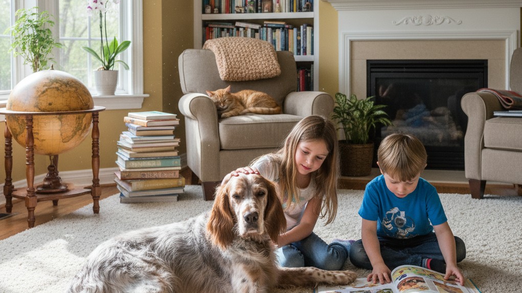 Adaptation et vie avec le Setter anglais à la maison
