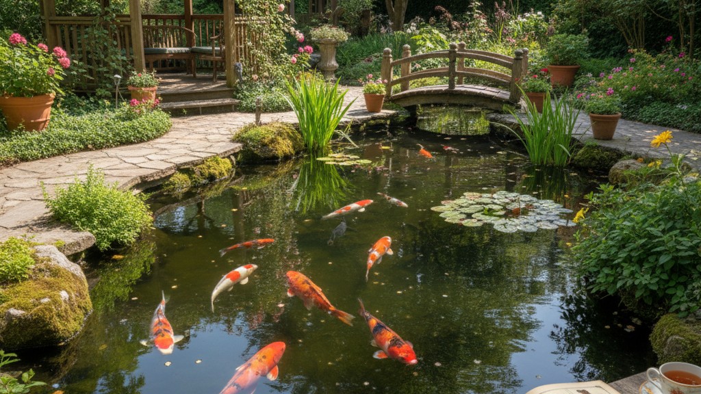 Convivialité avec les poissons Koi : environnement idéal et relation familiale