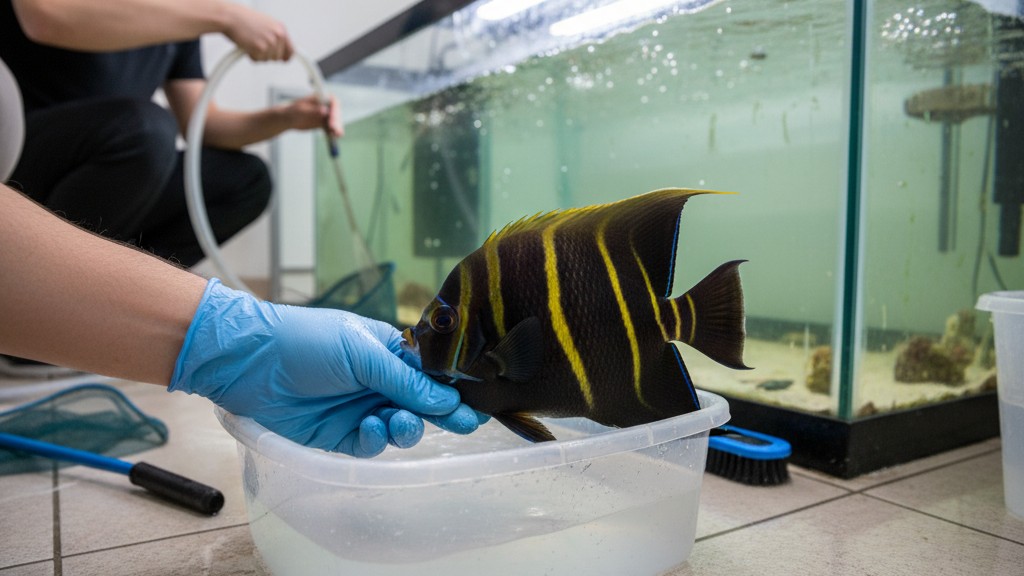 Routine de soins essentiels pour le Poisson Ange Français