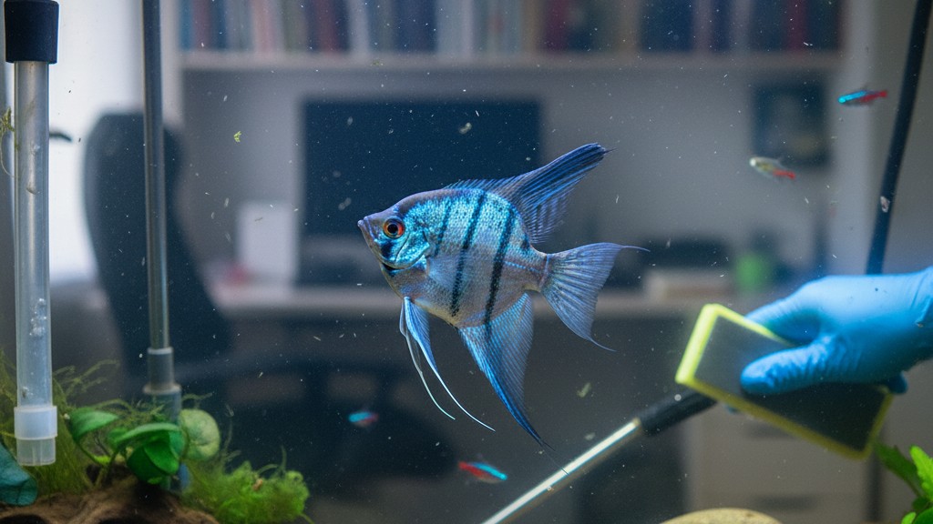 Routine de soins de base pour un Poisson Ange Bleu épanoui