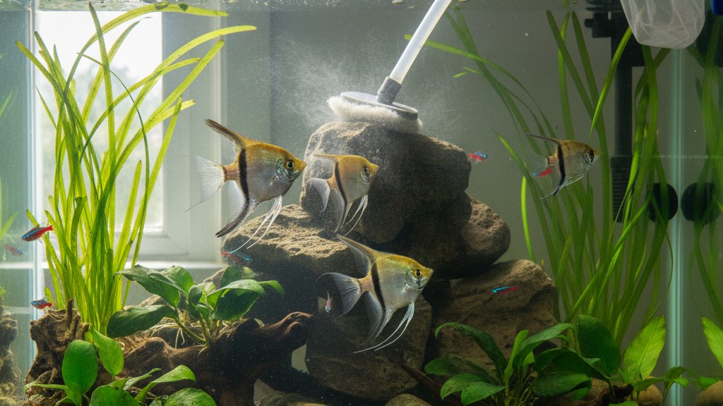 Routine de soins de base pour le Poisson Ange Argenté