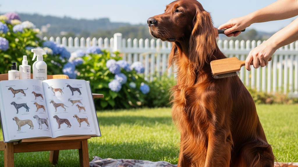Routine de soins essentiels pour le Setter Irlandais