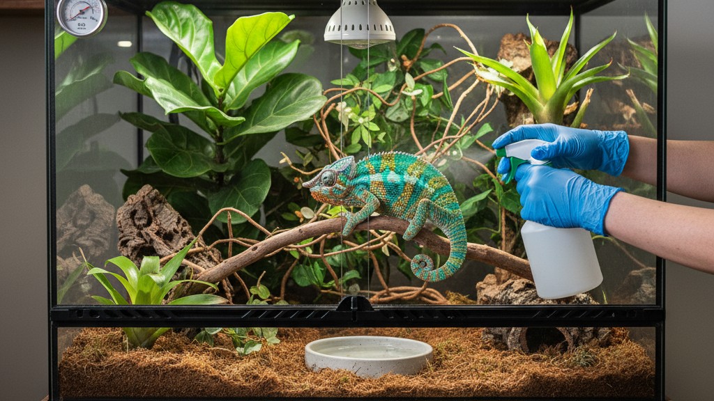 Soins essentiels pour un caméléon panthère en bonne santé