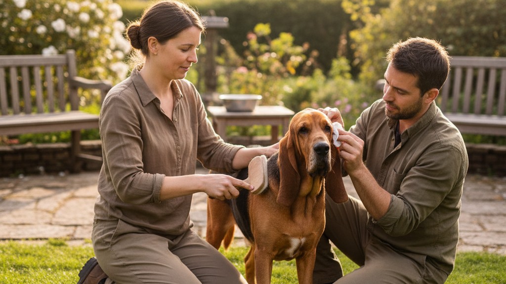 Routine de soins et bien-être pour le Bloodhound
