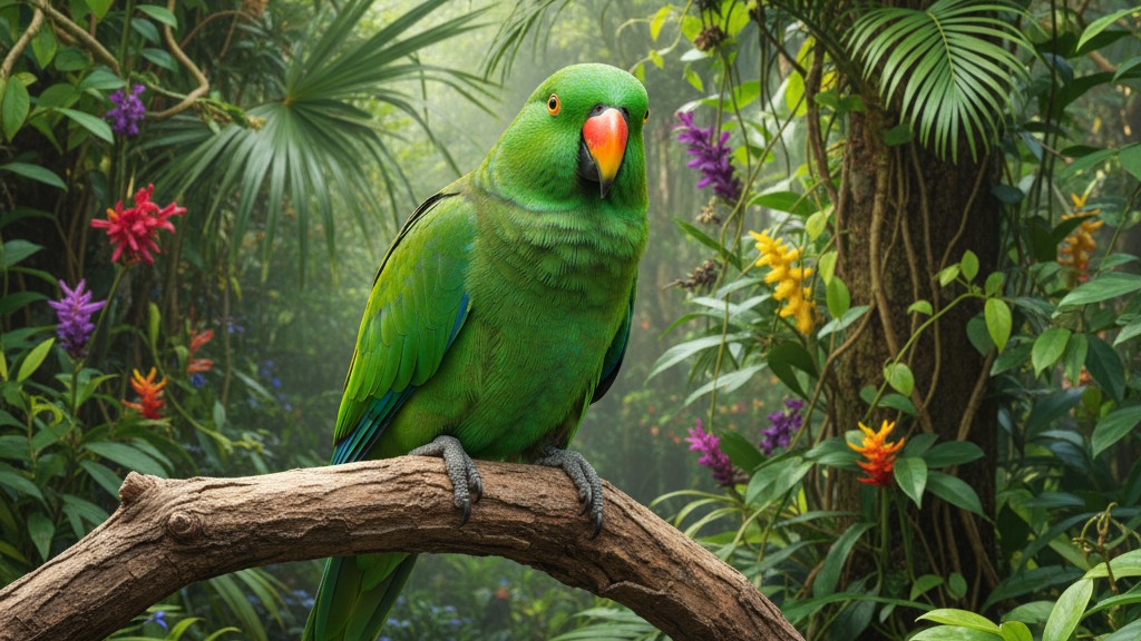 Découvrez le Perro Eclectus Vert : origine et caractéristiques générales