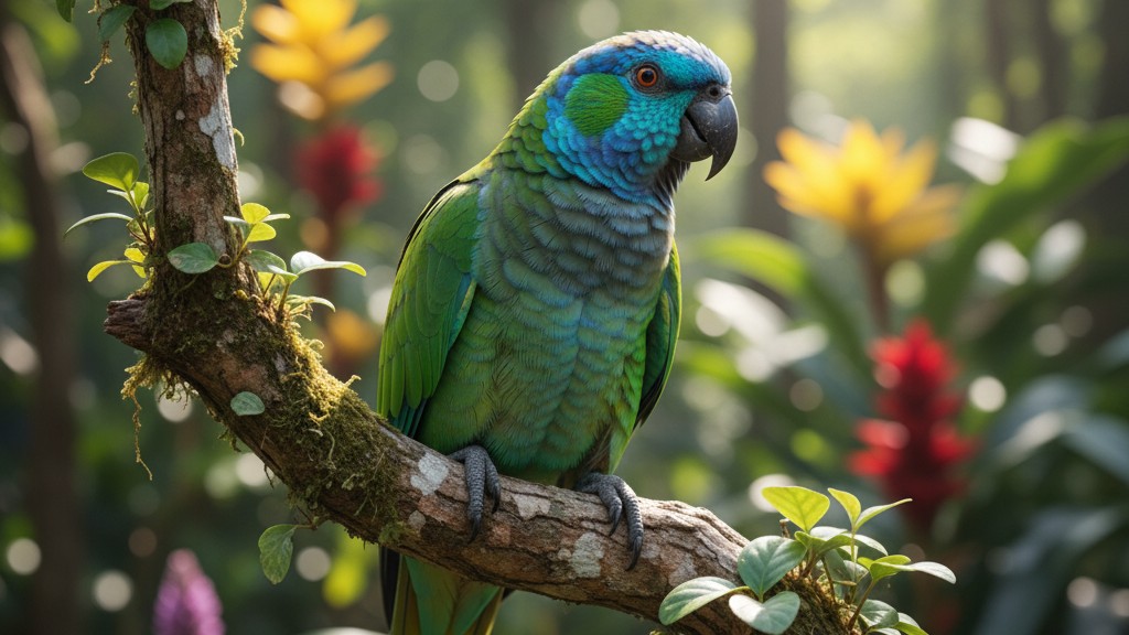 Découvrez le perroquet à tête bleue : origine et caractéristiques
