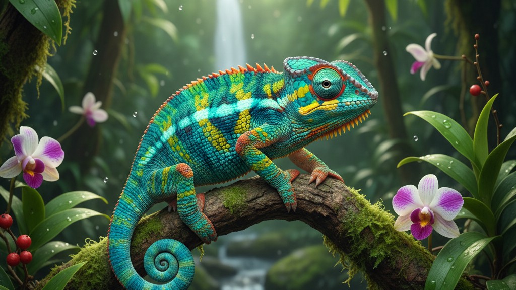 Découvrez le caméléon à œil de grenouille : origine et caractéristiques
