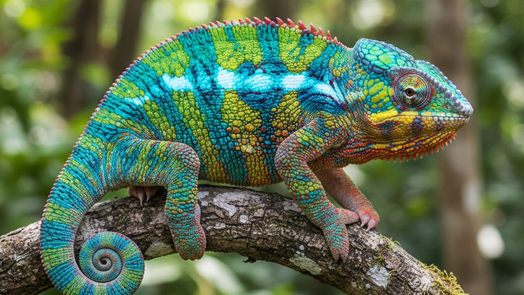 Découvrez le caméléon panthère : apparence et caractère