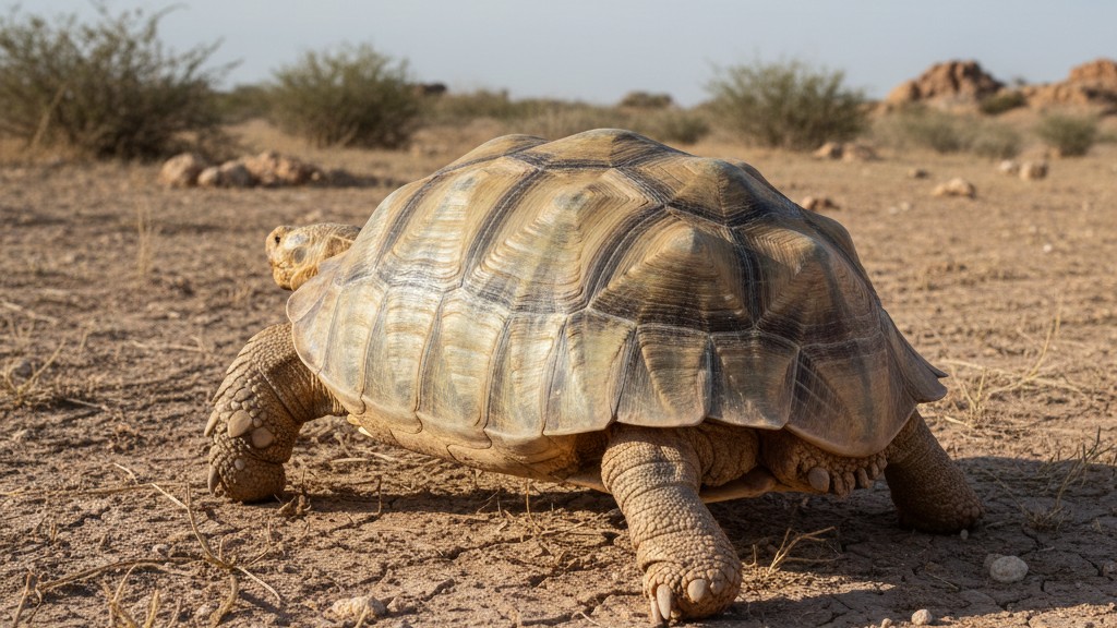 Tortue à éperons africaine : origine, taille et caractère