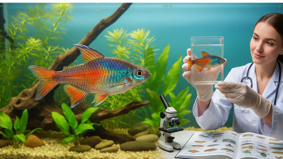 Soins de santé et prévention pour le poisson arc-en-ciel nain