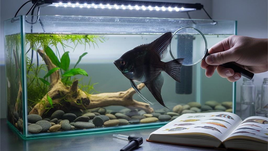 Soins préventifs et signes de santé du Poisson Ange Noir