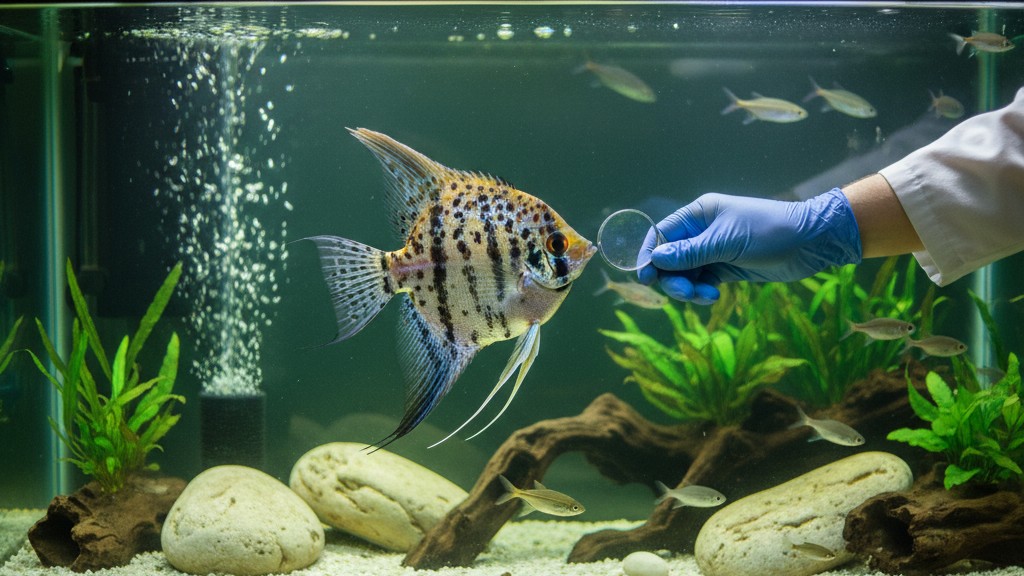 Santé et bien-être : soins préventifs pour le Poisson Ange Tacheté