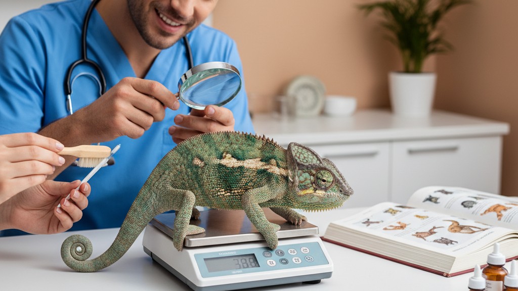 Santé et prévention pour un caméléon de Parson à domicile