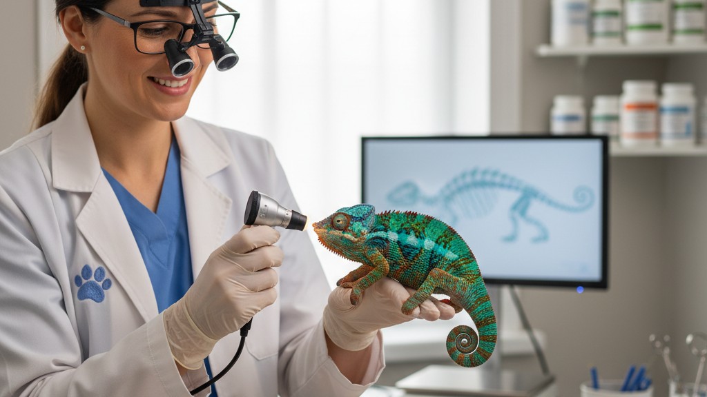 Soins de santé et prévention chez le Caméléon panthère