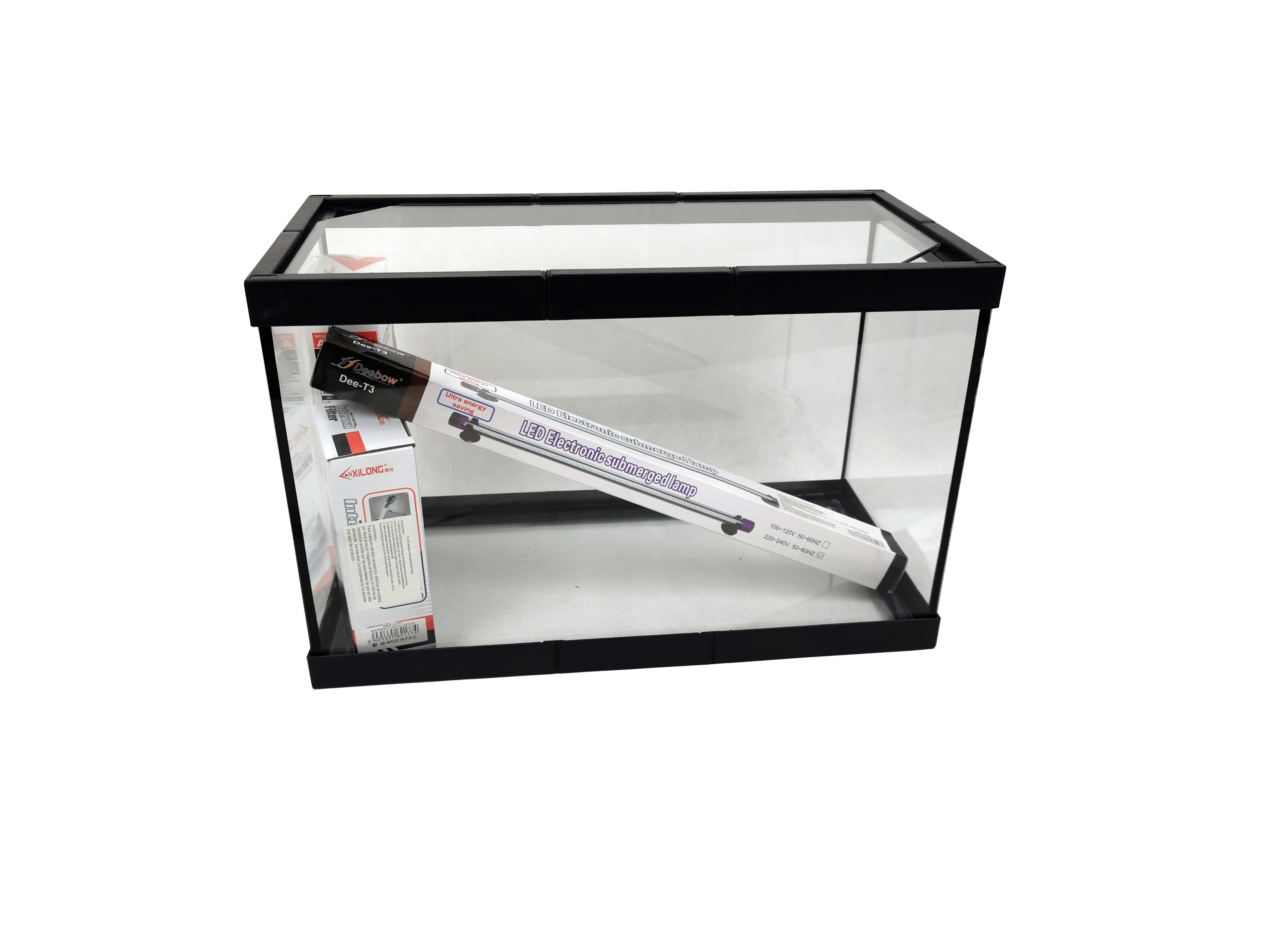 Acuarium cristal 20 litres kit complet avec cadre noir