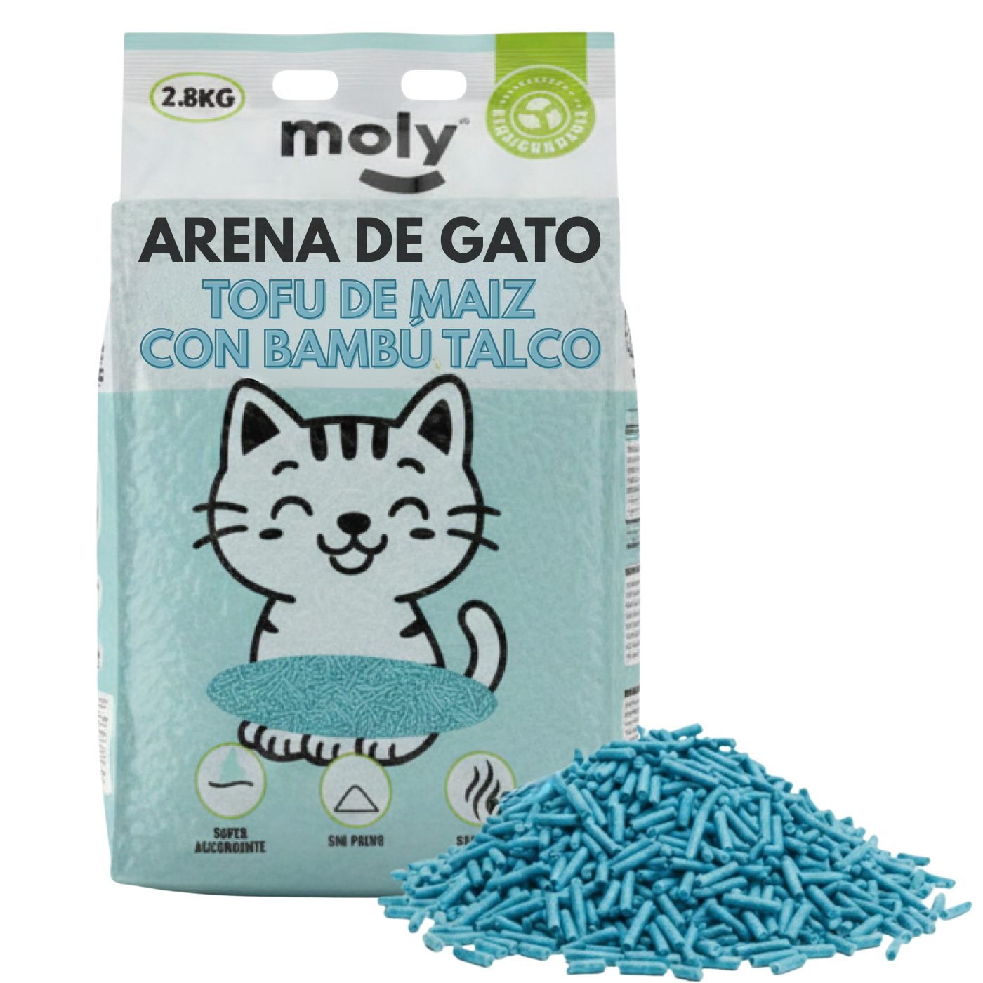 2x Arena de Gato Tofu Talco 11.2 kilos