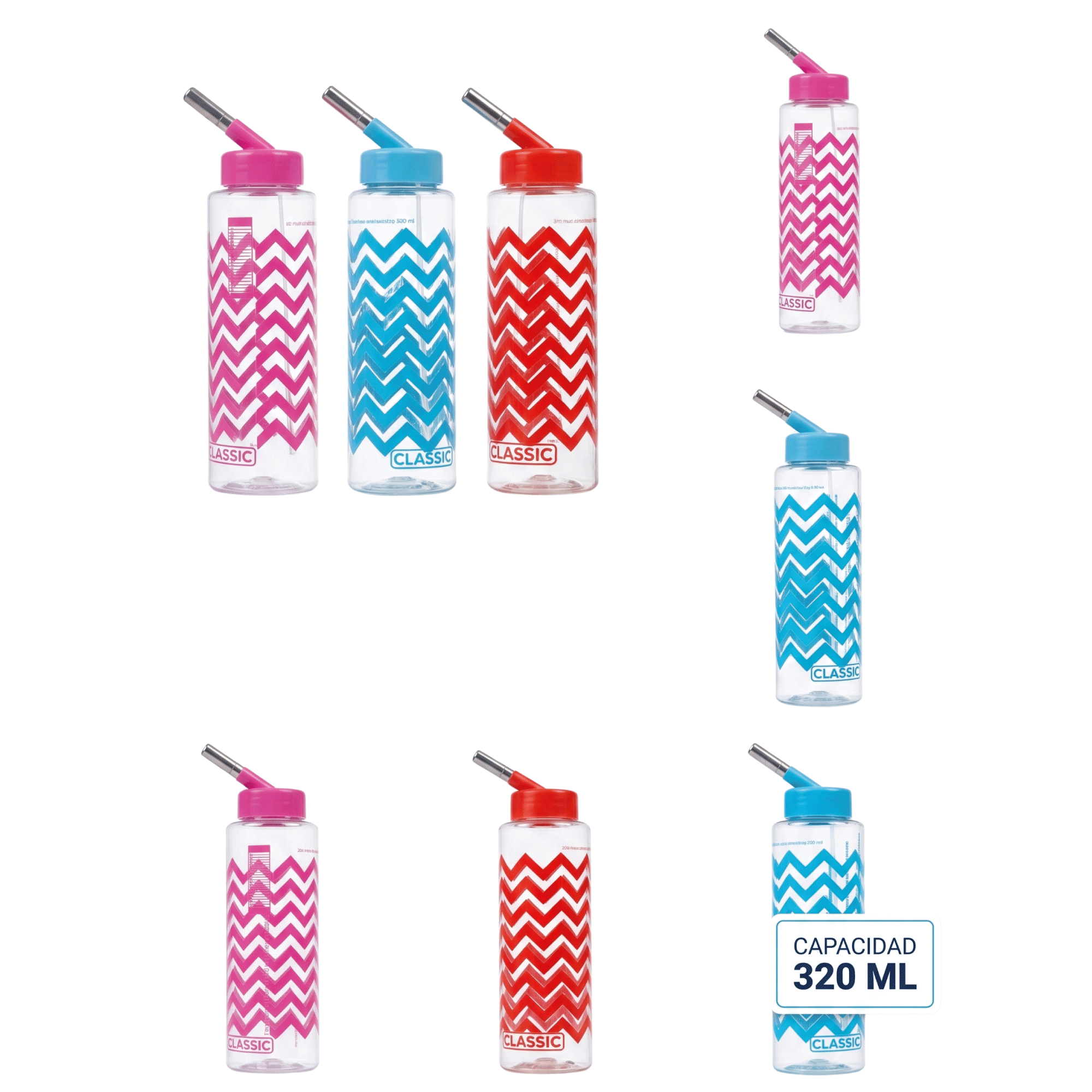 Abreuvoir pour rongeurs Moly Zig Zag 320 ml avec bec antigoutte - lot de 12