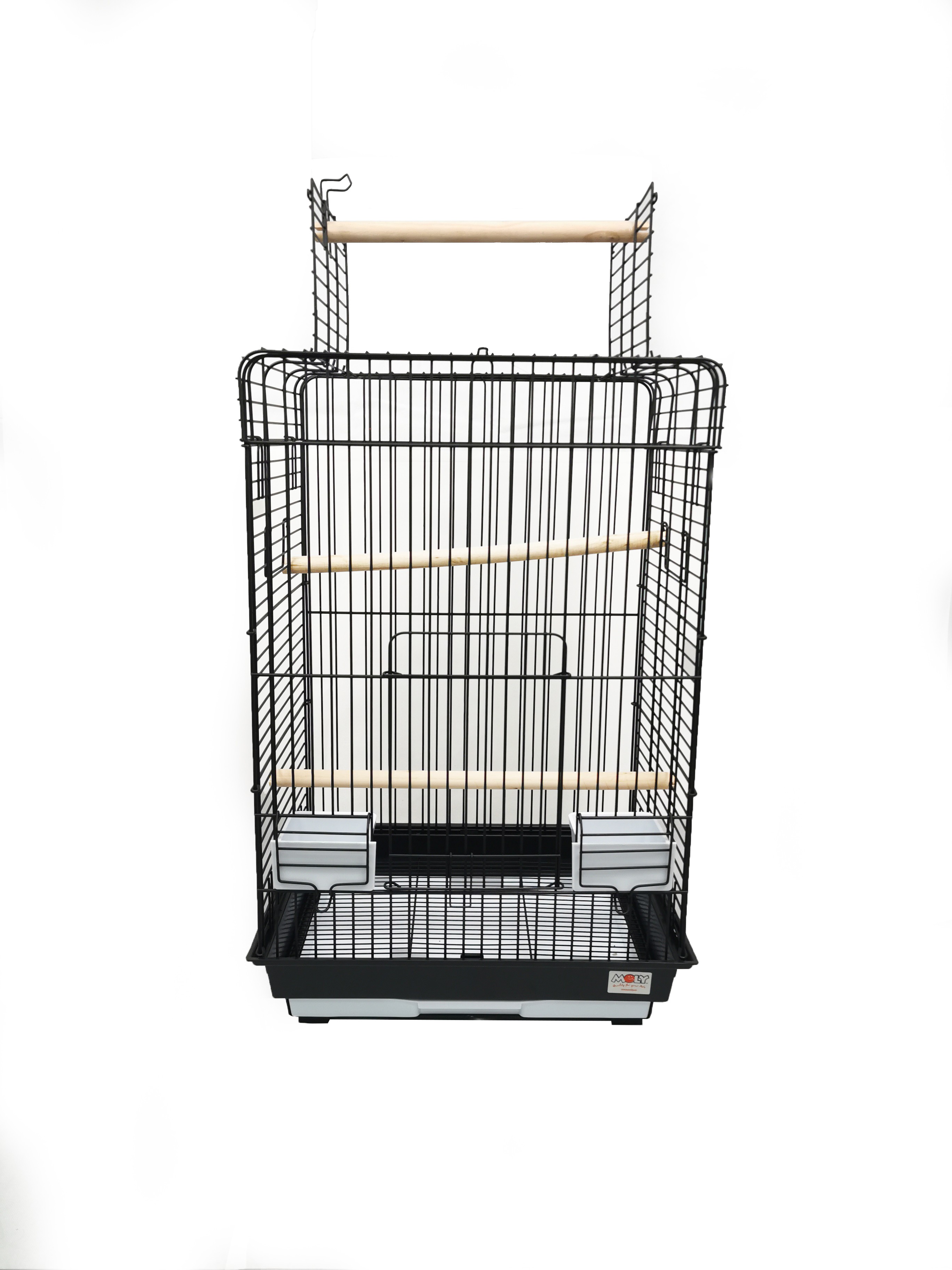 Cage Malawi blanche/noire 52x41x78 cm