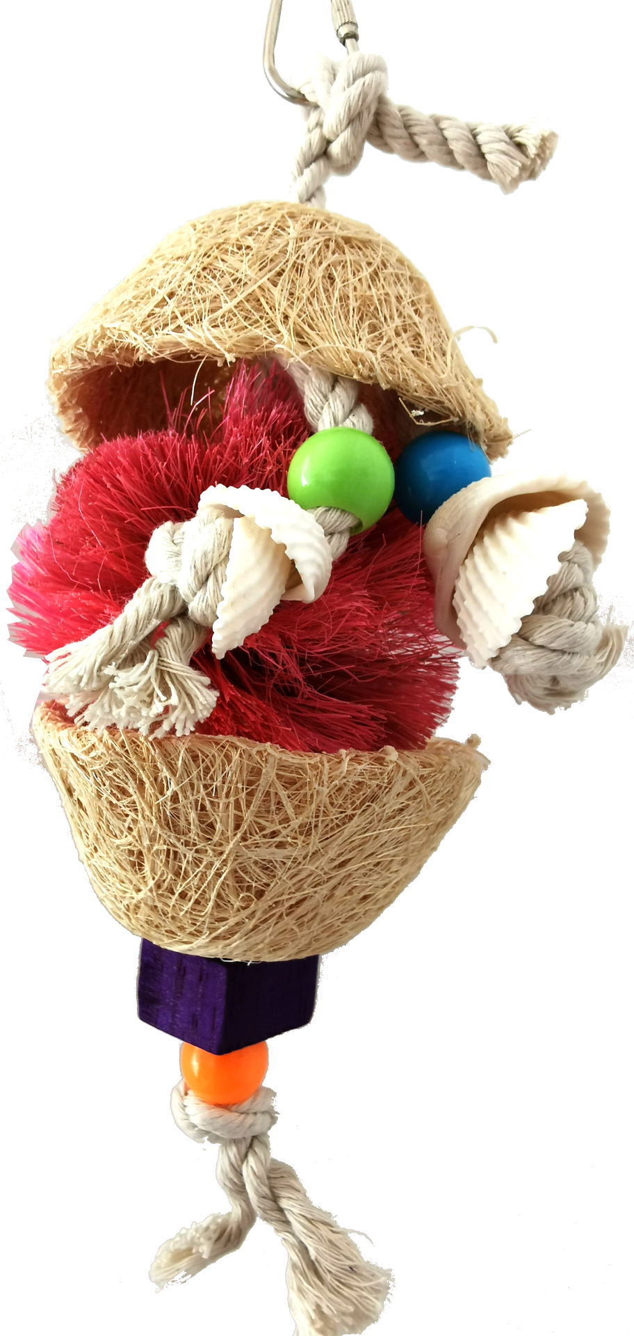 Jouet interactif fibres naturelles - coquillages 15x9