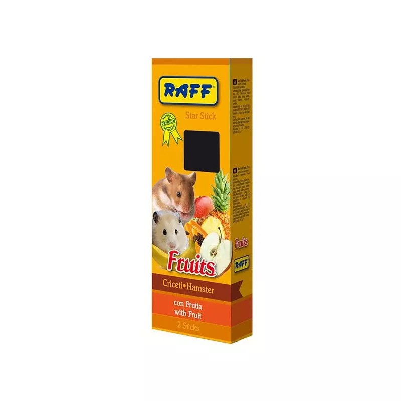 Raff Star Stick Fruit Hamster 112 g – Snack premium aux fruits pour hamsters