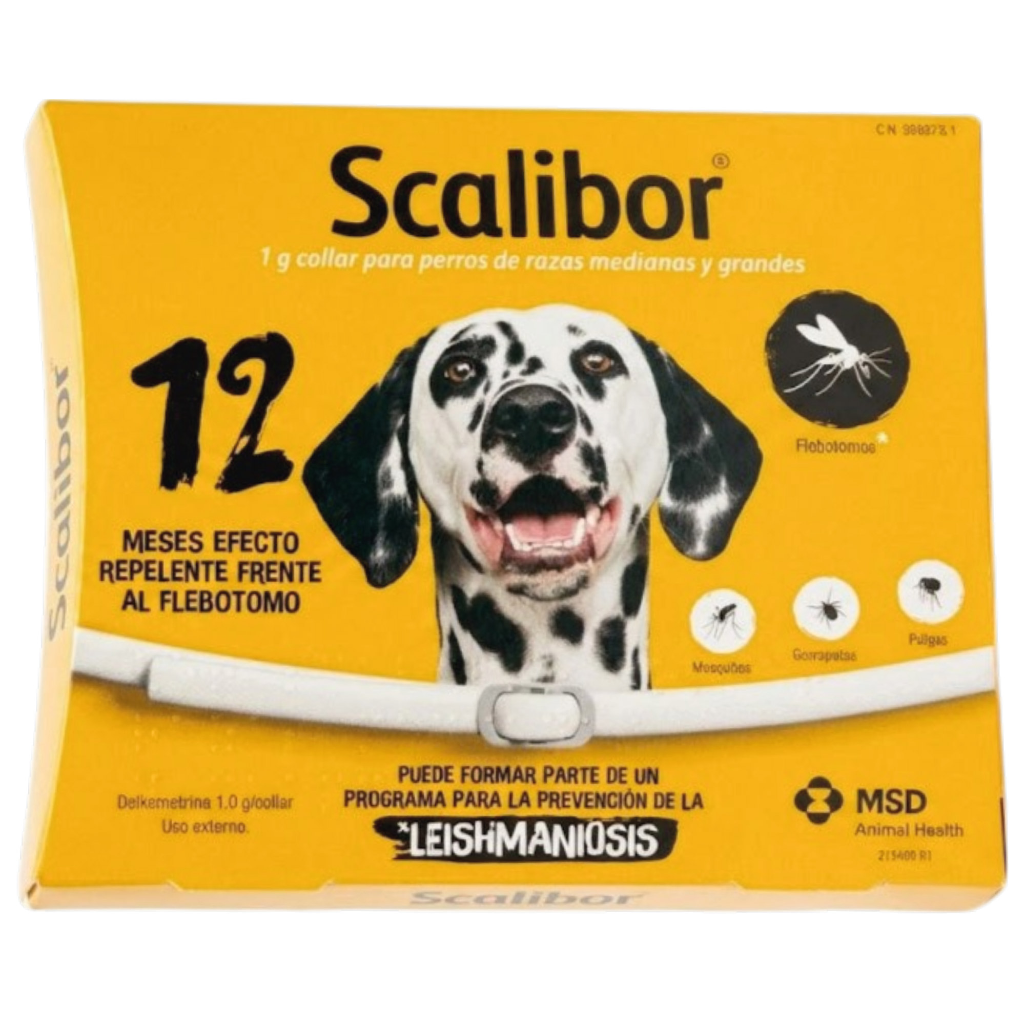 Scalibor 65 cm | Collier antiparasitaire pour grands chiens | Protection contre tiques, phlébotomes et moustiques