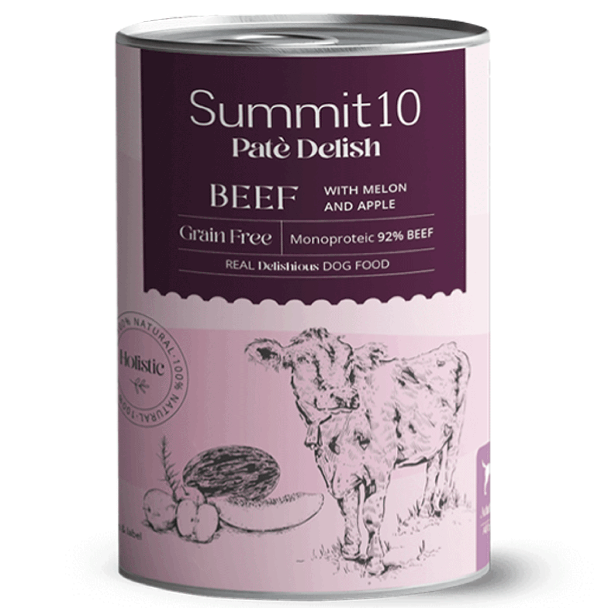 SUMMIT 10 Paté Delish Beef Grain Free 400g pour chiens adultes
