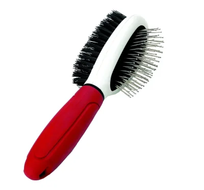Brosse double picots Moly Confort | Brosse 2 en 1 pour démêler et adoucir le pelage
