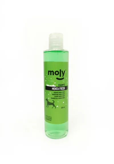 Shampoing Menthe Fresh Répulsif 250 ml Moly | Nettoyage Doux et Rafraîchissant pour Chiens Toutes Races