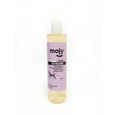 Shampoing Usage Fréquent 250 ml Moly | Nettoyage Doux Quotidien pour Tous Types de Chiens