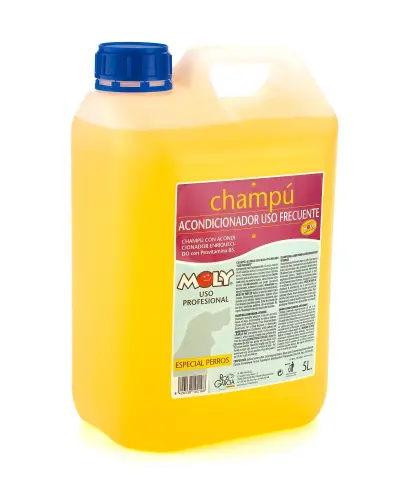 Shampoing Usage Fréquent 5 L Moly | Nettoyage Doux Quotidien pour Tous Types de Poils