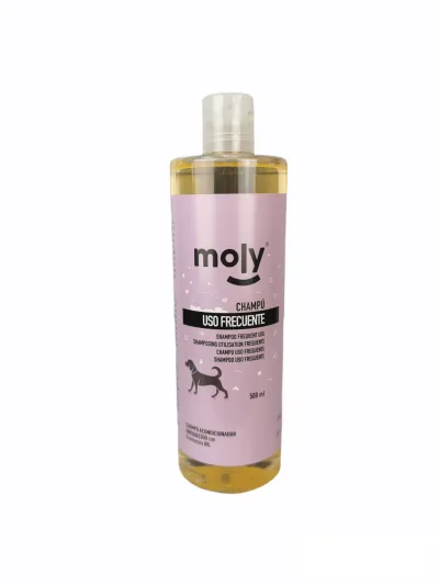 Shampoing Usage Fréquent 500 ml Moly | Nettoyage doux quotidien pour tous types de chiens