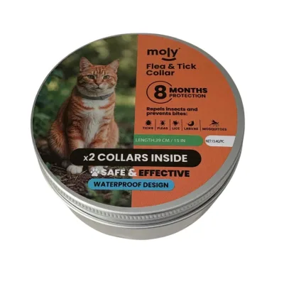 Collier Antiparasitaire Naturel Moly pour Chats | Pack 2 unités | Protection 8 mois