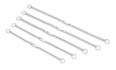 Collier chaîne avec plaque 40 cm x 3 mm