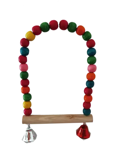 Balancoire interactive avec son arc en bois couleurs