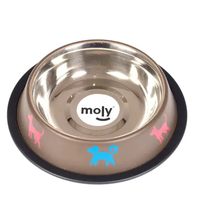 Gamelle en acier inoxydable antidérapante Draw Mascot – 16 cm / 0,55 L
