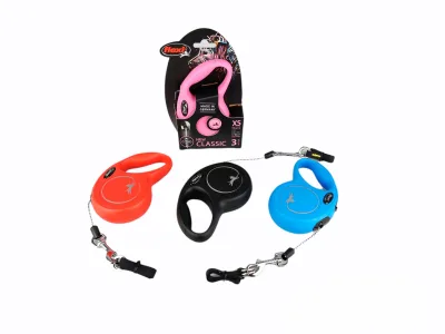 Laisse Extensible Flexi New Classic XS 3 m Cordon | Légère et Sécurisée pour Chiens Petits