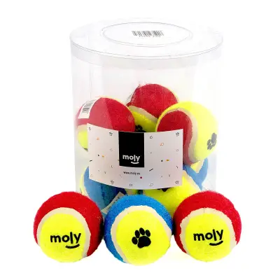 Pack 10 Balles de Tennis 6.5 cm pour Chiens