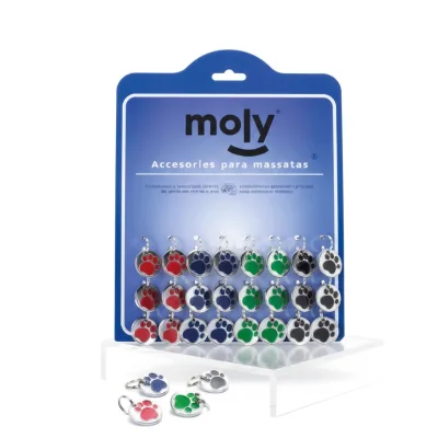 Exposant 24 Plaques Identificatives avec Empreinte | Accessoires pour Animaux – Moly