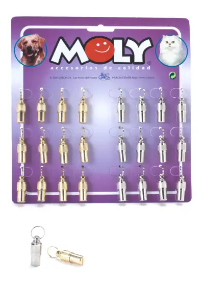 Expositor de 24 porte-adresses pour collier chien et chat | Identification sécurisée – Moly