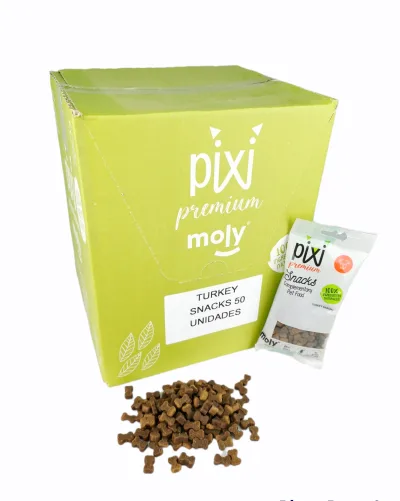 Expositor Moly Snack Premium de Dinde 50 Sachets de 100 g Grain Free | Récompense Naturelle Riche en Protéines pour Chiens