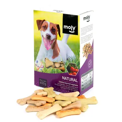 Biscuits Gourmet Végétaux 400 g | Snack Naturel, Léger et Sain pour Chiens – Moly