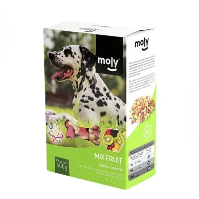 Biscuits Mix Fruit Macedonia 400 g | Snack Naturel aux Fruits pour Chiens – Moly